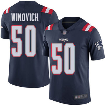 Chase Winovich New England Patriots navy Vapor jersey