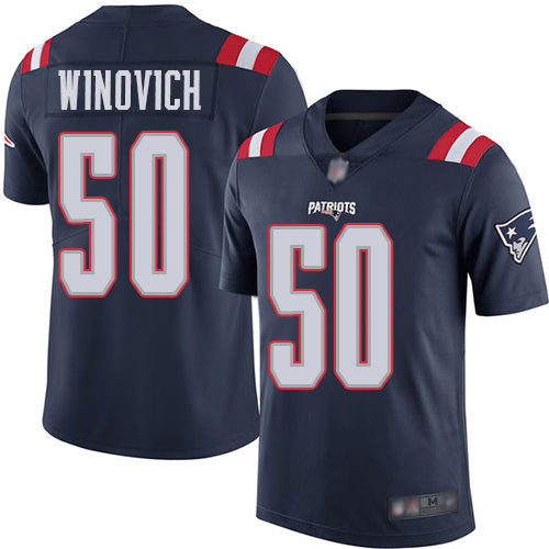 Chase Winovich New England Patriots navy Vapor jersey