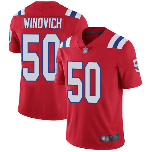 Chase Winovich New England Patriots red Vapor jersey
