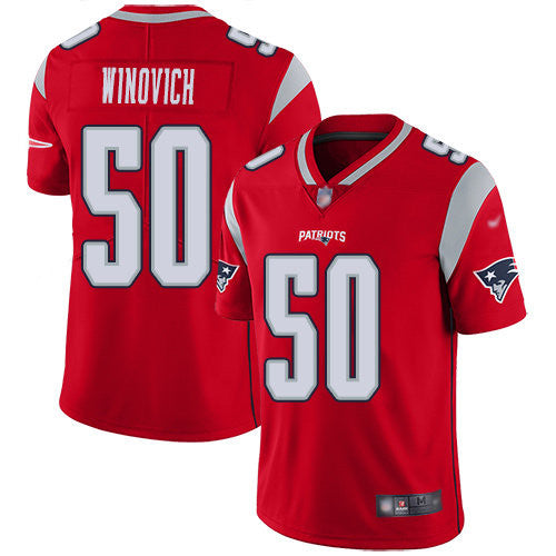 Chase Winovich New England Patriots red Inverted Legend jersey