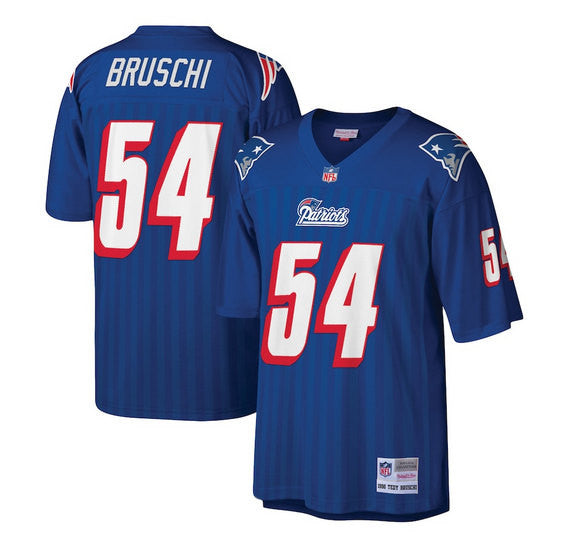 Tedy Bruschi New England Patriots royal jersey