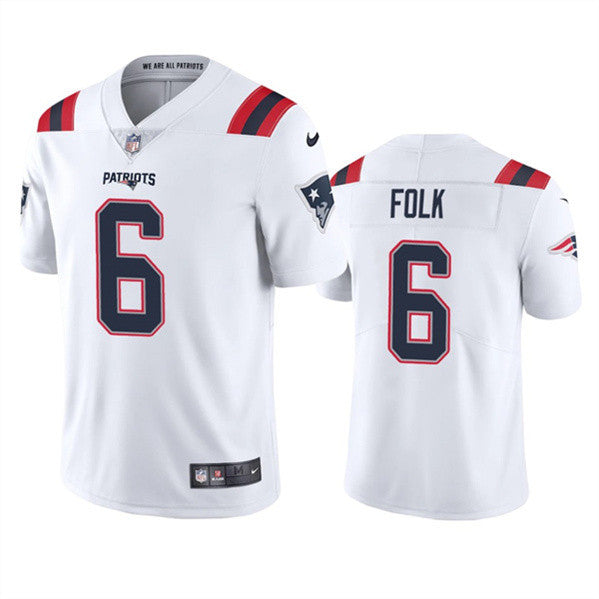 Nick Folk New England Patriots white Vapor jersey