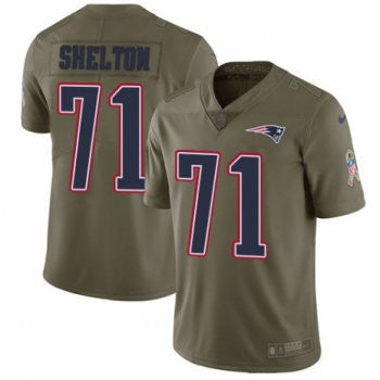 Danny Shelton New England Patriots olive Salute To Service jersey