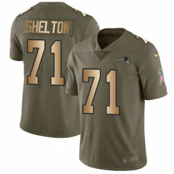 Danny Shelton New England Patriots olive Salute To Service jersey