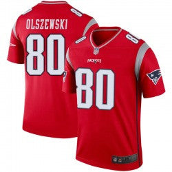 Gunner Olszewski New England Patriots red Legend jersey