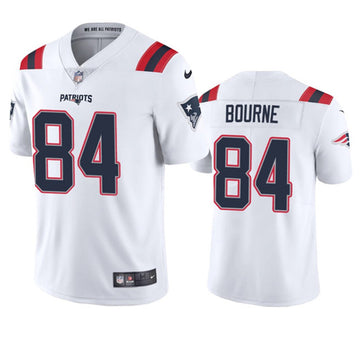Kendrick Bourne New England Patriots white Vapor jersey