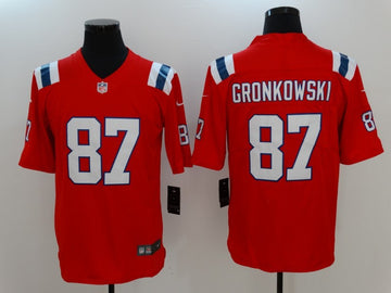 Rob Gronkowski New England Patriots red Vapor jersey