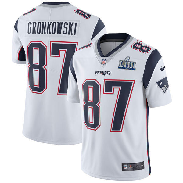 Rob Gronkowski New England Patriots white Vapor jersey