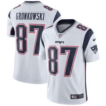 Rob Gronkowski New England Patriots white Vapor jersey