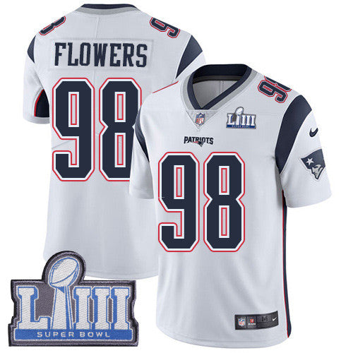 Trey Flowers New England Patriots navy Vapor jersey
