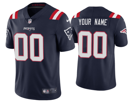 Custom New England Patriots navy Vapor jersey