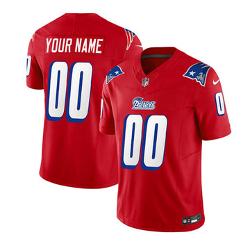 Custom New England Patriots red Limited jersey