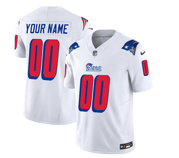 Custom New England Patriots white Limited jersey