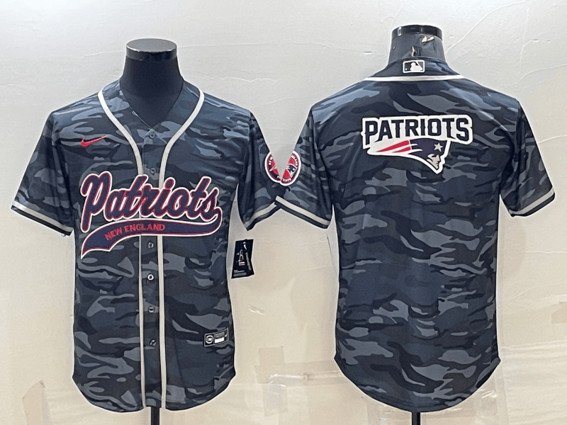 New England Patriots grey Camo jersey