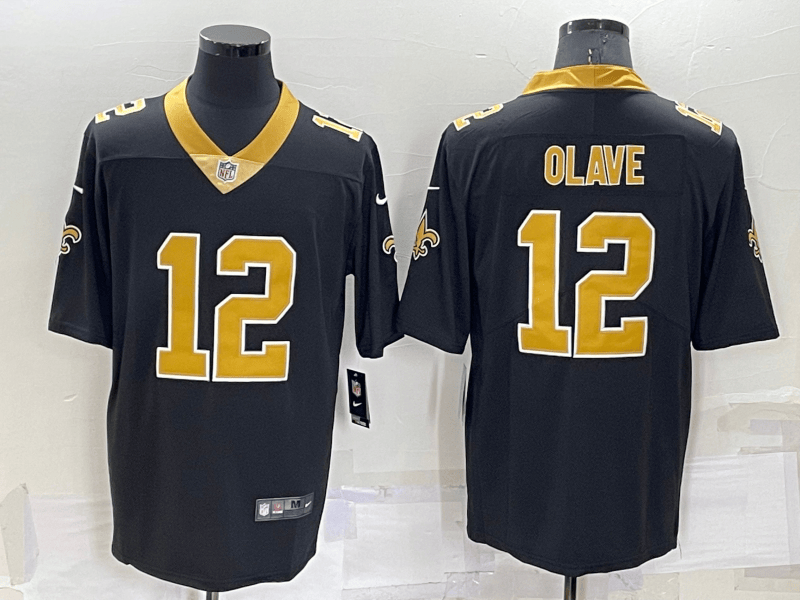 Chris Olave New Orleans Saints black Vapor jersey