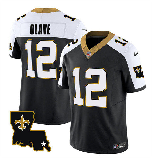 Chris Olave New Orleans Saints black Vapor jersey