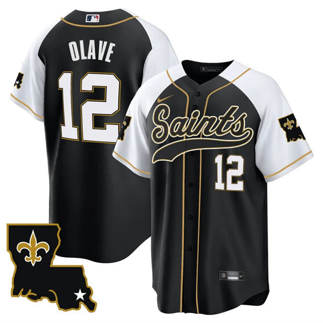Chris Olave New Orleans Saints black jersey