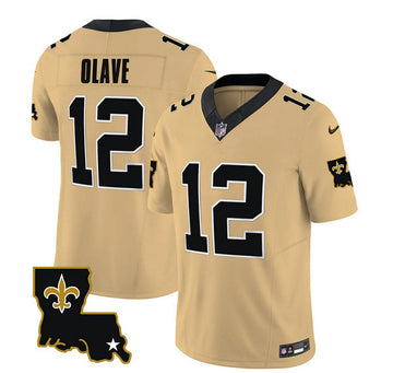 Chris Olave New Orleans Saints gold Vapor jersey