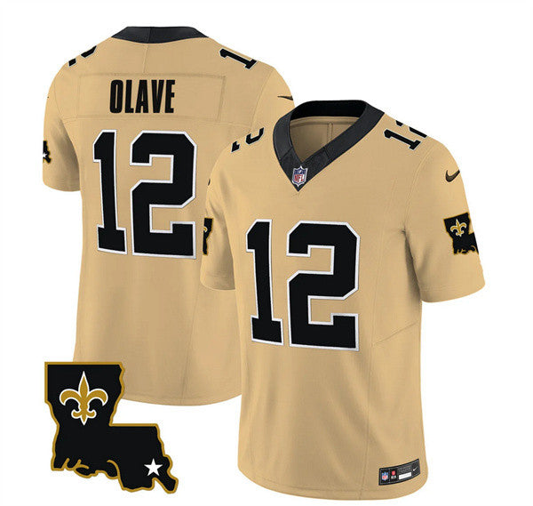 Chris Olave New Orleans Saints gold Vapor jersey