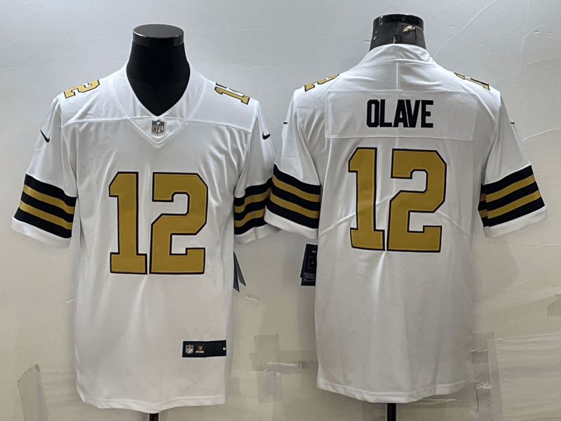 Chris Olave New Orleans Saints white Color Rush jersey