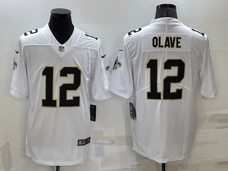 Chris Olave New Orleans Saints white Vapor jersey