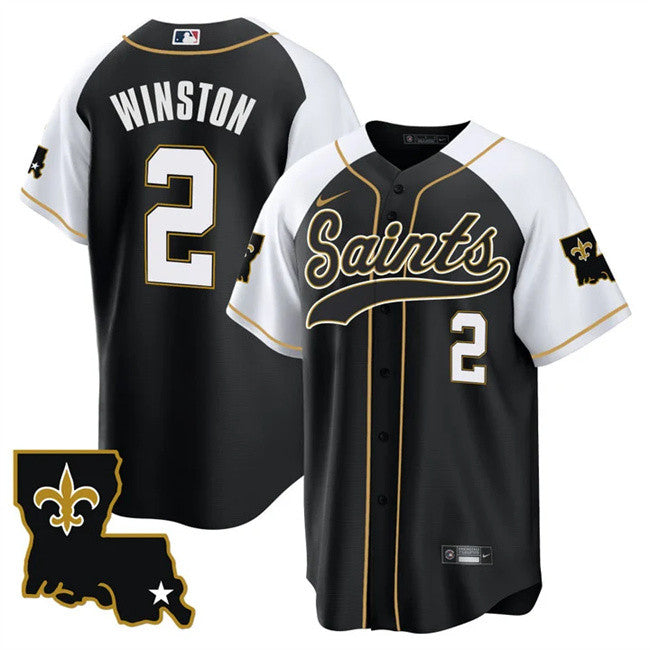 Jameis Winston New Orleans Saints black jersey