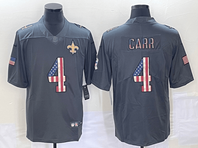 Derek Carr New Orleans Saints black Salute To Service jersey