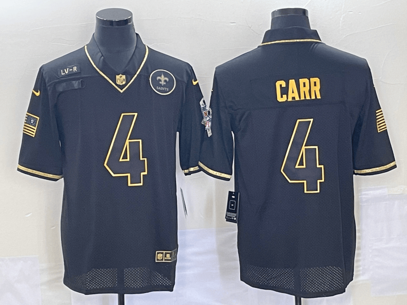 Derek Carr New Orleans Saints black Salute To Service jersey