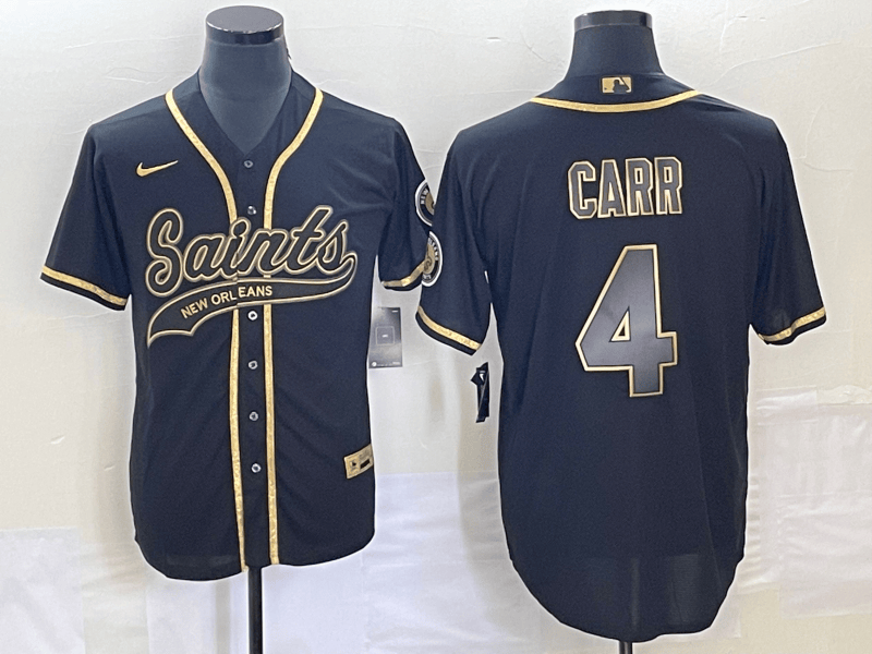 Derek Carr New Orleans Saints black jersey
