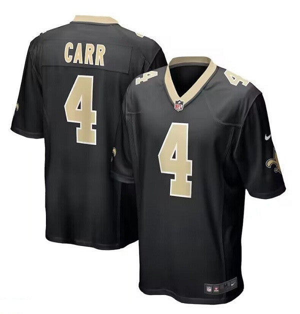 Derek Carr New Orleans Saints black Game jersey