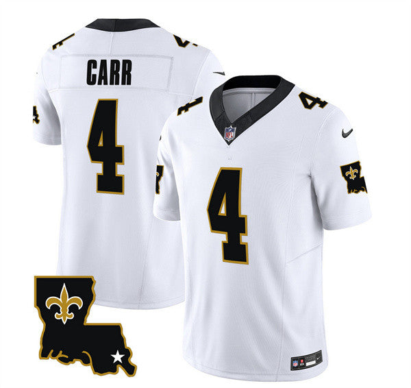 Derek Carr New Orleans Saints white Vapor jersey