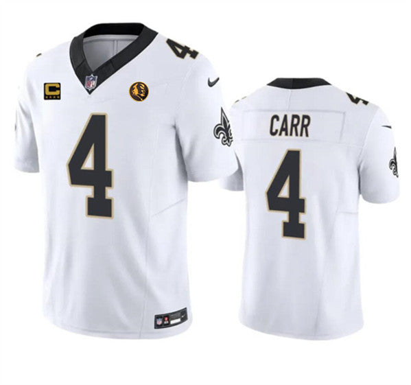 Derek Carr New Orleans Saints white Vapor jersey