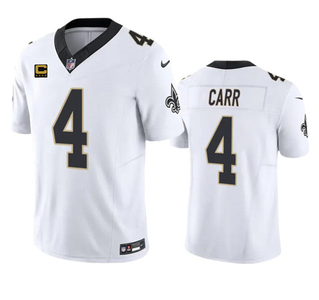 Derek Carr New Orleans Saints white Vapor jersey