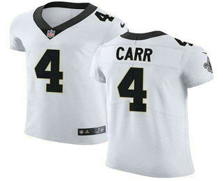 Derek Carr New Orleans Saints white Vapor jersey