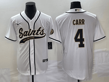 Derek Carr New Orleans Saints white jersey