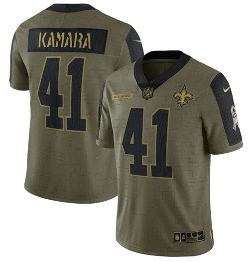 Alvin Kamara New Orleans Saints olive Salute To Service jersey