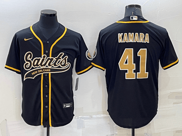 Alvin Kamara New Orleans Saints black jersey