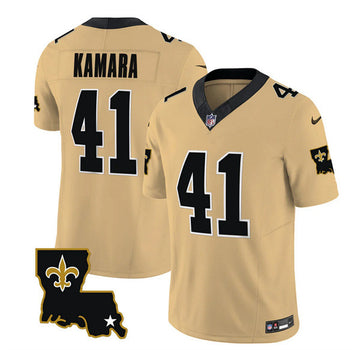 Alvin Kamara New Orleans Saints gold Vapor jersey