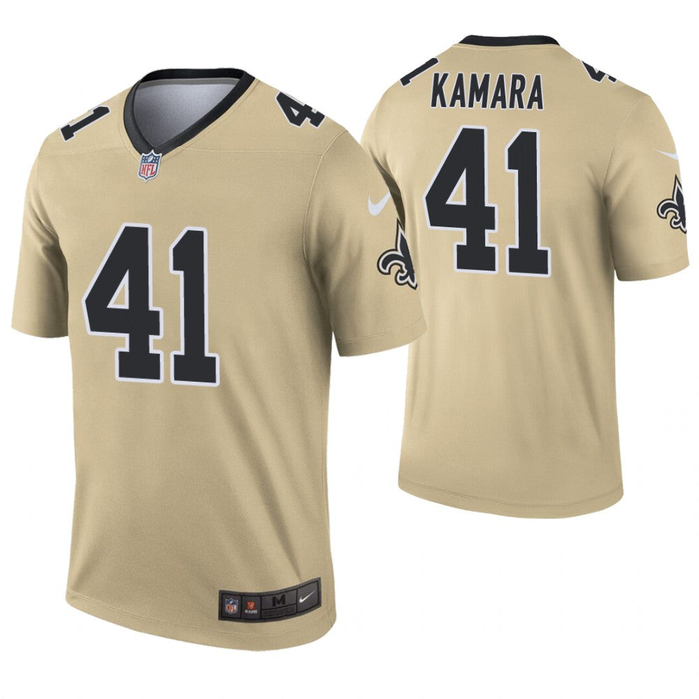 Alvin Kamara New Orleans Saints gold Inverted Legend jersey