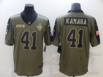 Alvin Kamara New Orleans Saints olive Salute To Service jersey