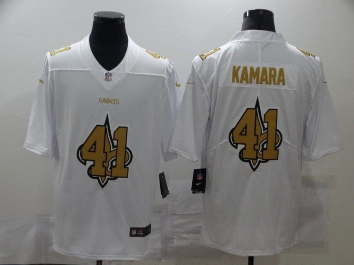 Alvin Kamara New Orleans Saints white Vapor jersey