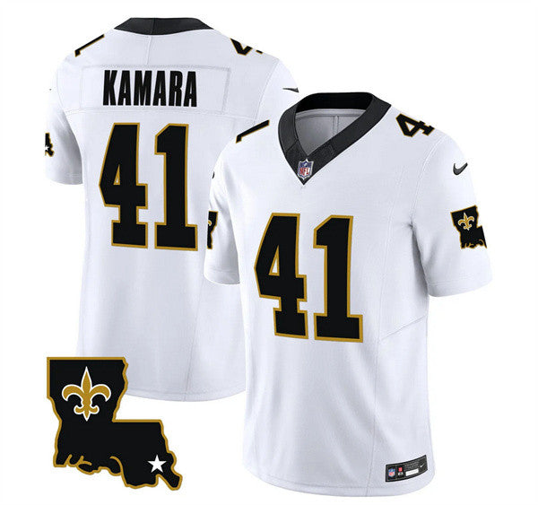 Alvin Kamara New Orleans Saints white Vapor jersey