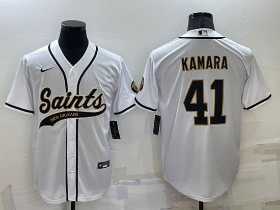 Alvin Kamara New Orleans Saints white jersey