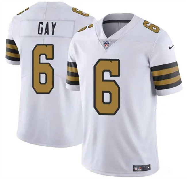 Gay New Orleans Saints white Color Rush jersey