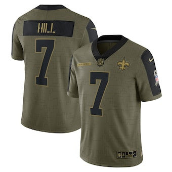 Taysom Hill New Orleans Saints olive Salute To Service jersey