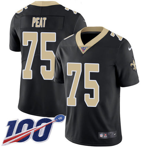Andrus Peat New Orleans Saints black Vapor jersey