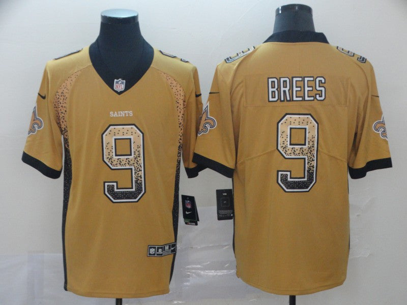 Drew Brees New Orleans Saints gold Color Rush jersey