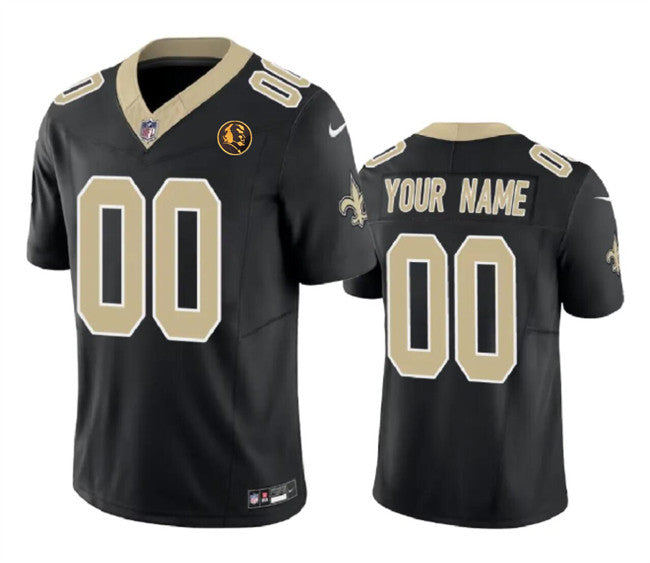 Custom New Orleans Saints black Vapor jersey