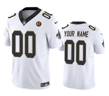 Custom New Orleans Saints white Vapor jersey