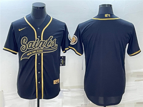 Blank Black New Orleans Saints gold jersey